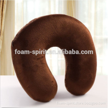 Removable Coffee Cover Memory Foam Neck U-Shape Headrest Pillow Car Air Flight Travel Pillow